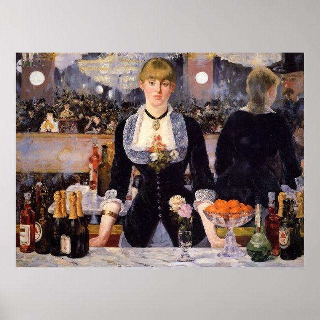 Poster Um Bar em Folies-Bergère (Frente)