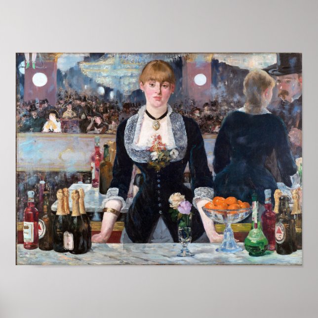 Poster Um Bar no Folies-Bergere, Manet (Frente)