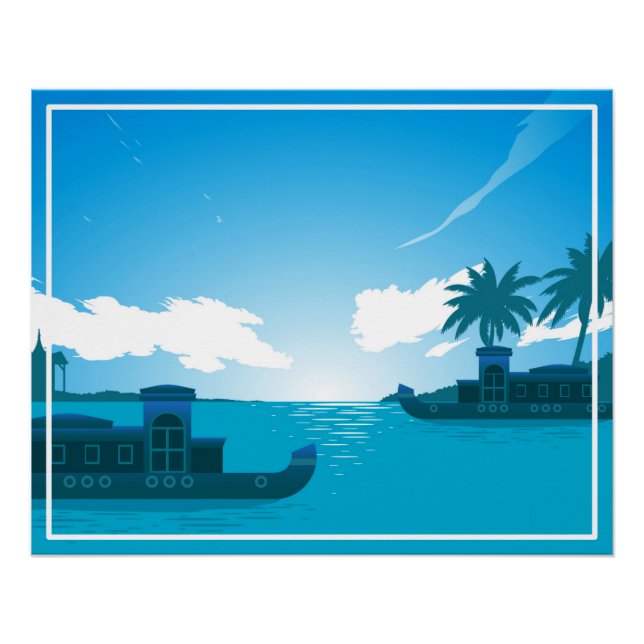 Pôster Um barco no mar-18530 (Frente)