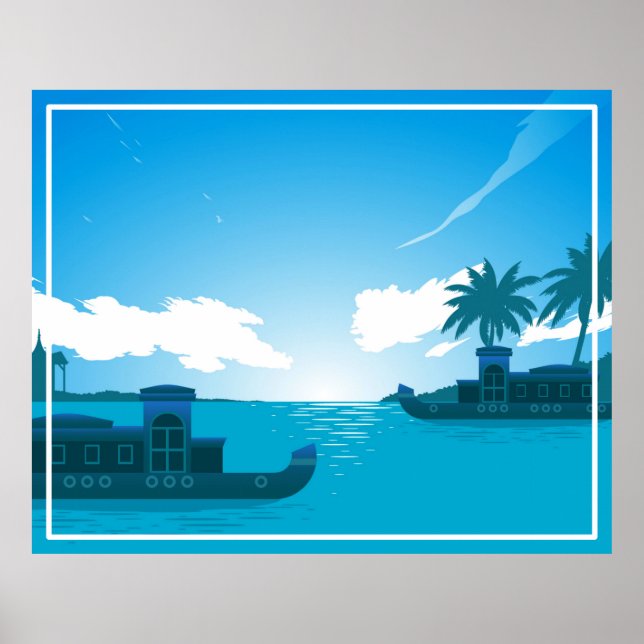 Poster Um barco no mar-18530 (Frente)