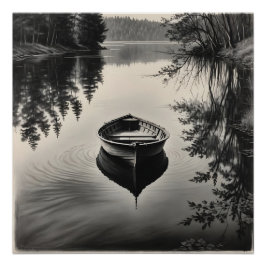 Pôster Um barco no rio