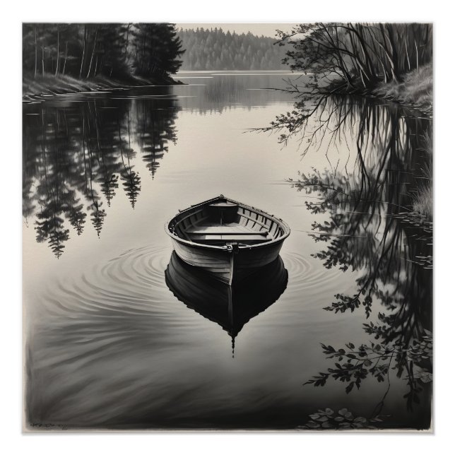 Pôster Um barco no rio (Frente)