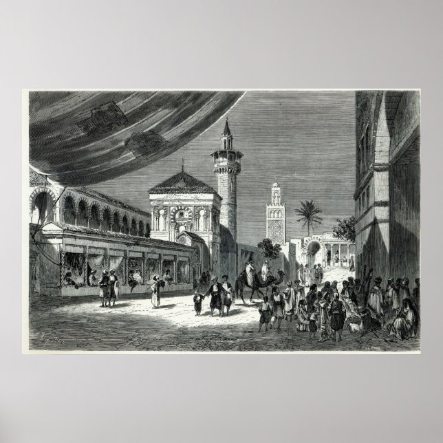 Pôster Um Bazar em Tunis (Frente)