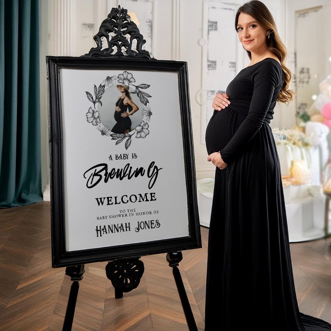 Poster Um bebê está criando Chá de fraldas de Gótico Cave (Criador carregado)