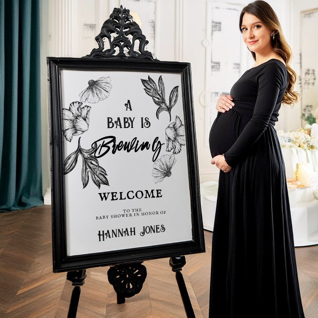 Poster Um bebê está criando Chá de fraldas de Gótico Cave (Criador carregado)