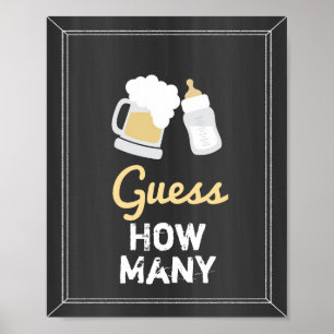 Poster Um bebê está fabricando cerveja a suposição do