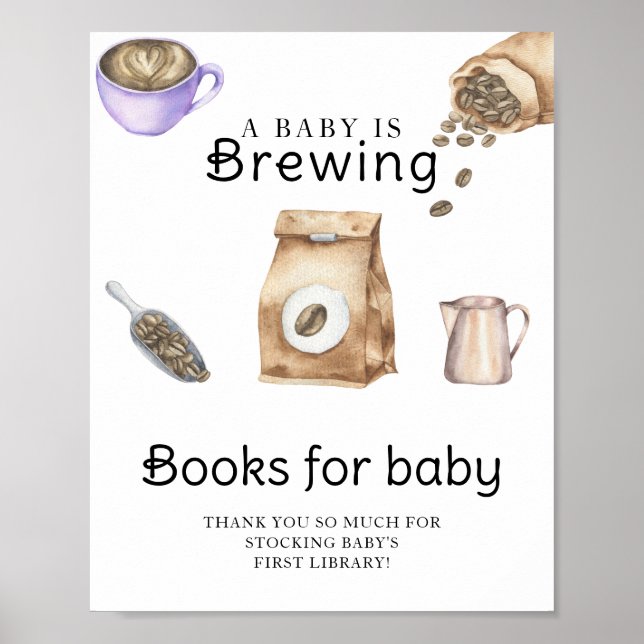 Poster Um bebê está preparando café Livros para bebê (Frente)
