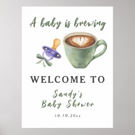 Poster Um Bebê Está Preparando Chupeta de Café Presente d