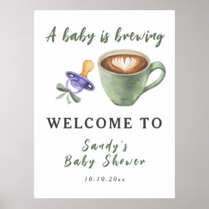 Poster Um Bebê Está Preparando Chupeta de Café Presente d