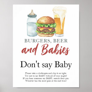 Poster Um bebê está preparando leite Não diga bebê 