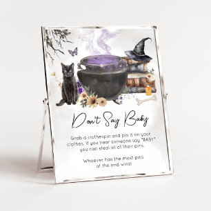 Poster Um Bebê Está Sendo Preparado Bruxa Não Diga Sinal 