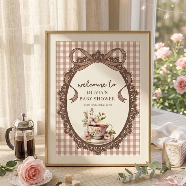 Poster Um Bebê Está Sendo Preparado Churrasco de Café Bab (Criador carregado)