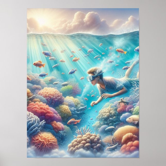 Poster Um belo recife de corais (Frente)