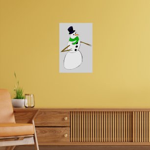 Poster um boneco de neve
