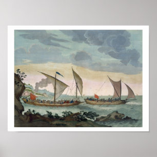 Poster Um Brigantine que dá a perseguição a um Felucca