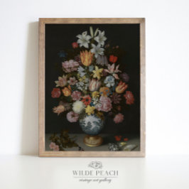 Poster Um Buquê de Flores numa pintura de vaso