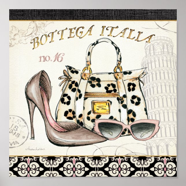 Pôster Um Calçado, um saco e um par de óculos (Frente)