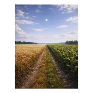Pôster Um Caminho à Frente – Paisagem Simbólica Minimalis
