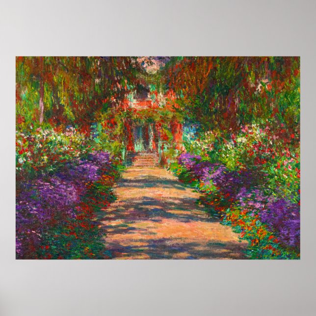 Poster Um Caminho no Jardim dos Montes, Giverny, 1902 (Frente)