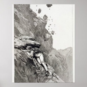 Poster Um Cannonade no Matterhorn, 1862, 'do Asc