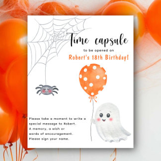 Poster Um Capsula do Tempo de Halloween Assustador no 1º