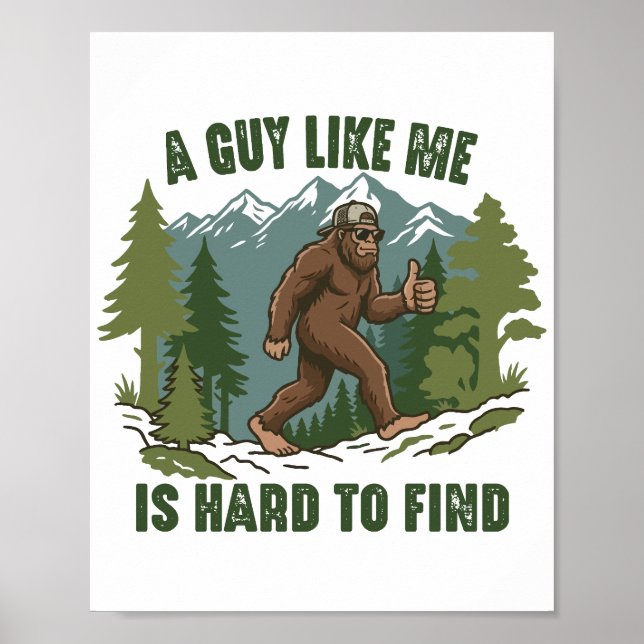 Poster Um Cara Como Eu É Difícil De Encontrar Bigfoot Eng (Frente)