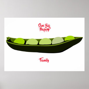 Poster Um Cartaz de Uma Grande Família Feliz