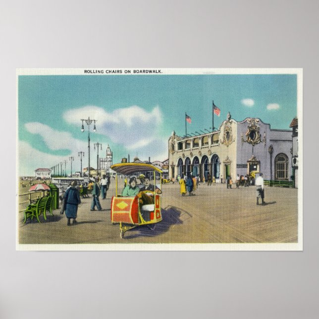 Poster Um Casal em uma Cena de Rolar Cadeira em Passeio (Frente)