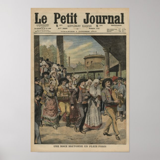 Pôster Um casamento bretão bem em Paris (Frente)