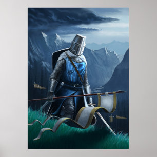 Poster Um cavaleiro sem medo marcha sobre