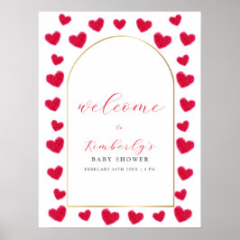 Poster Um Chá de fraldas Bonito de Arte Docente Bem-Vindo