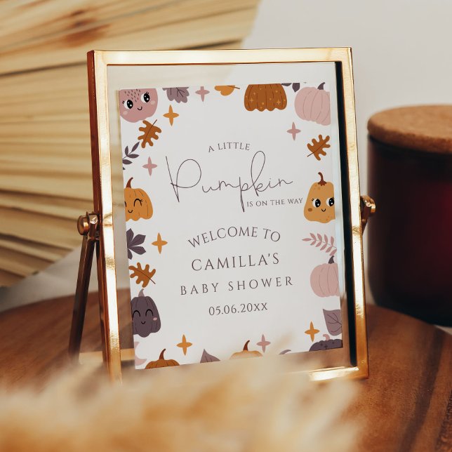 Poster Um Chá de fraldas De Abóbora Bem-Vindo (Criador carregado)