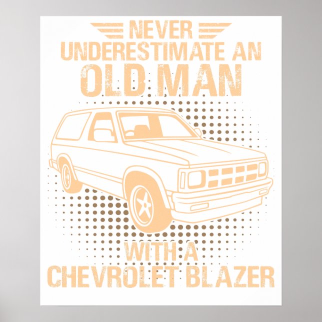 Poster Um Chevrolet Blazer Antigo 1989 (Frente)