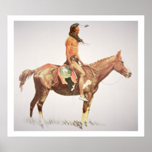 Pôster Um Cheyenne Bravo, 1901 (litho da cor)
