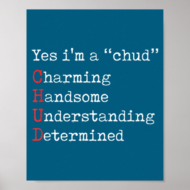 Poster Um chud charmoso bonito compreensivo determinado (Frente)