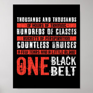 Poster Um Cinturão Negro Artes Marciais Engraçadas Karate