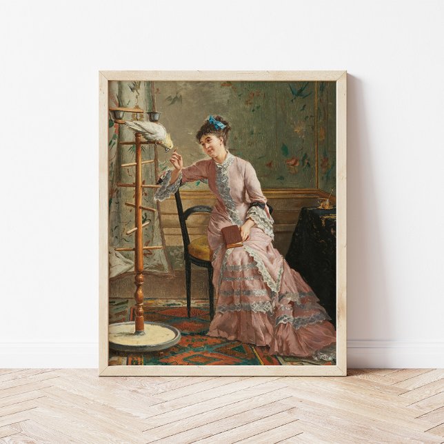 Poster Um Cockatoo | Gustave Léonard de Jonghe (Criador carregado)