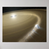 Um cometa sendo rasgado para se desfazer em torno