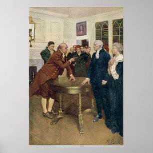 Poster Um comitê dos patriotas que entregam um ultimato