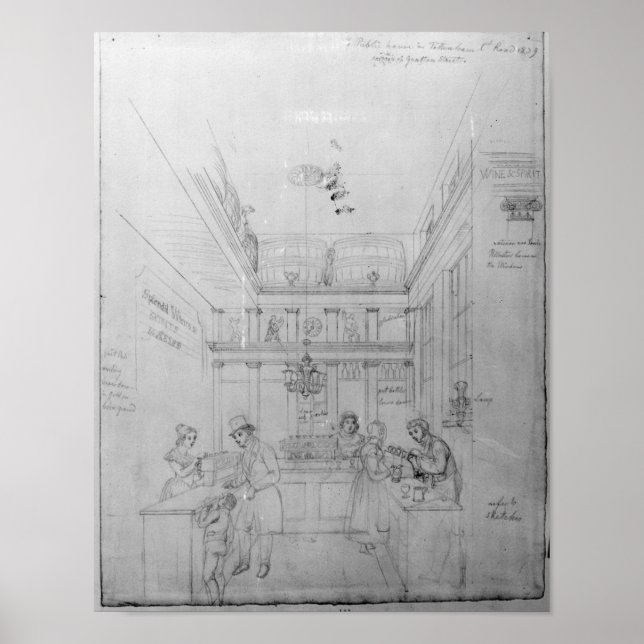 Poster Um Compro London Liquor, 1839 (Frente)