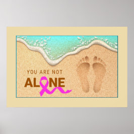 Poster Um conjunto de pegadas na areia