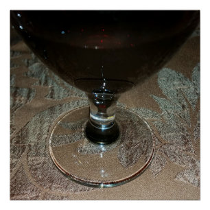 Pôster um copo de vinho tinto