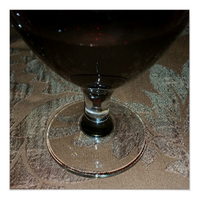 Pôster um copo de vinho tinto (Frente)