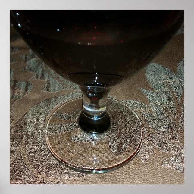 Pôster um copo de vinho tinto (Frente)