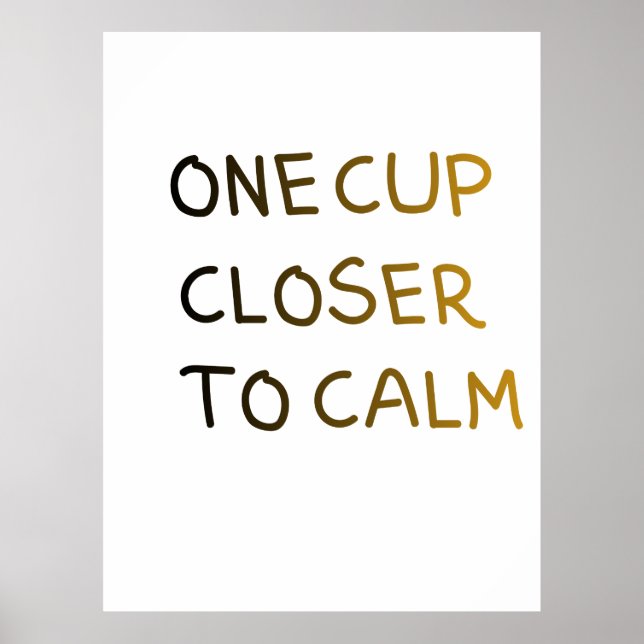 Poster Um Copo Mais Perto da Calma (Frente)