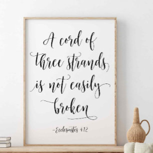 Poster Um Cordão De Três Pés, Eclesiastes 4:12
