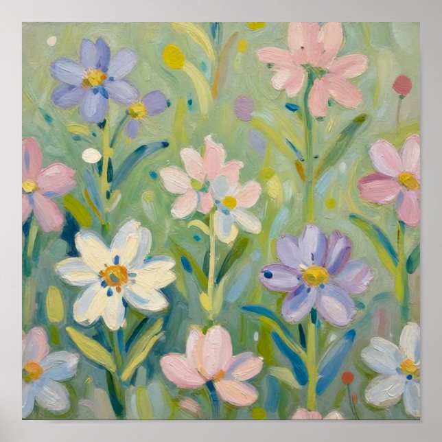 Poster Um Coro Sussurrante de Flores Silvestres (Frente)