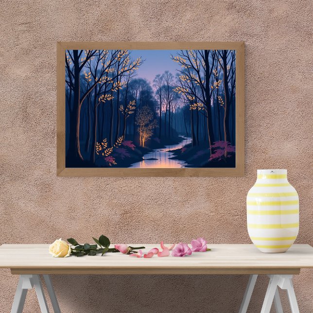 Poster Um Crepúsculo Tranquilo na Floresta Encantada (Criador carregado)