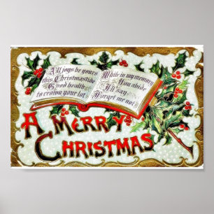 Poster Um cumprimento do Natal com palavras da bíblia