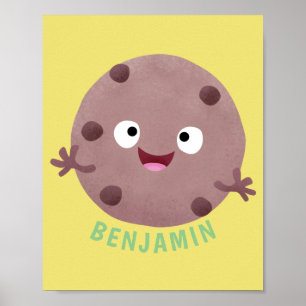 Poster Um desenho animado de biscoito de chocolate inteli
